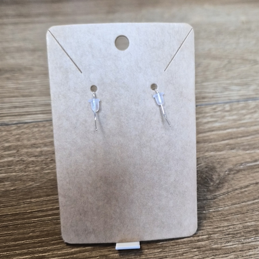 Handmade Blue Sparkle Drop Earrings – One-of-a-Kind Glitter Resin Dangles - Picture 3 of 4